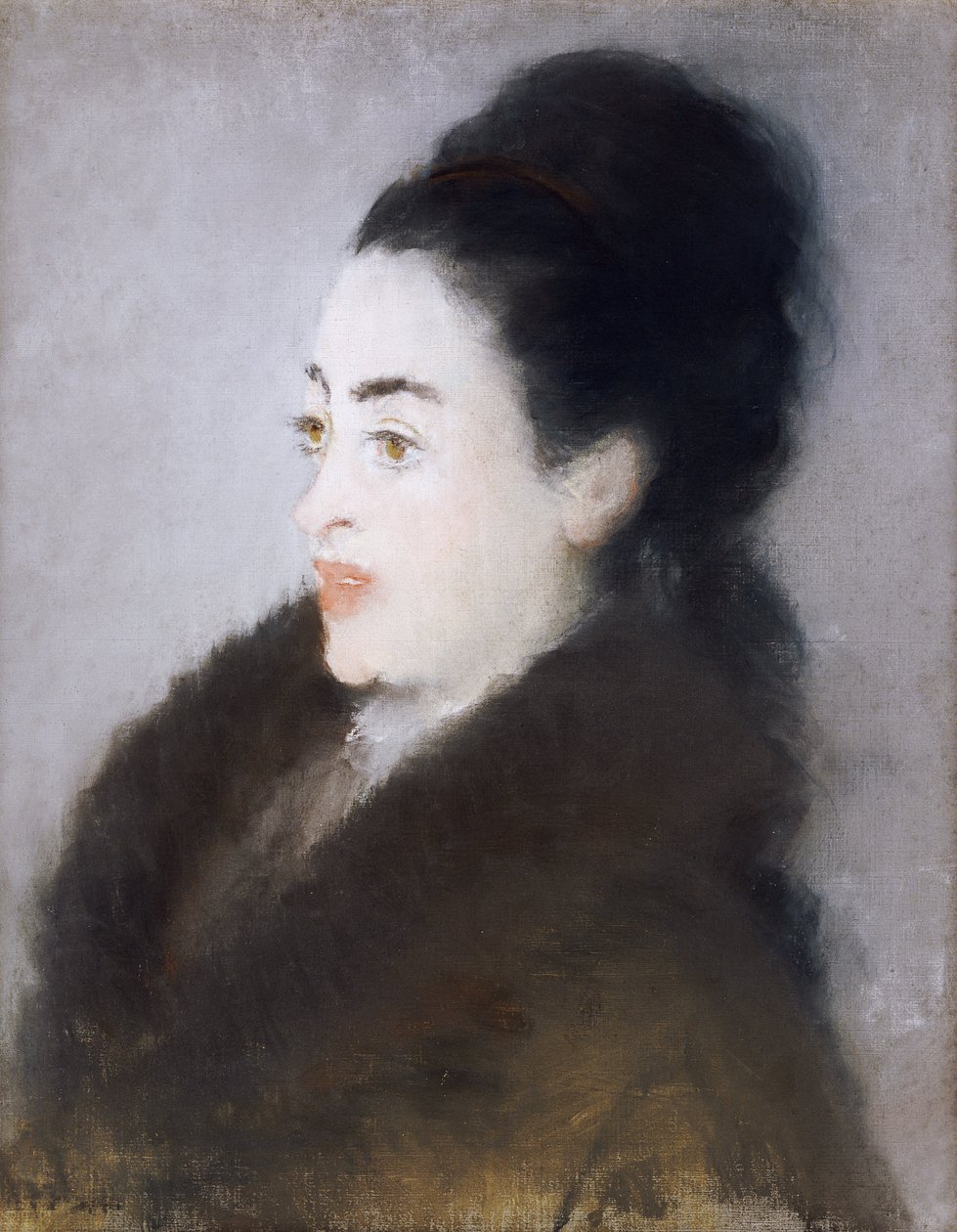 Femme en Manteau de Fourrure de Profil, 1879 - Édouard Manet