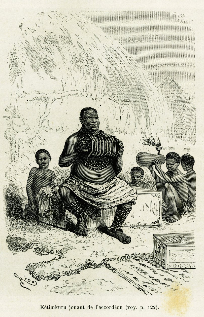 Ketimkuru, chef tribal, jouant de l