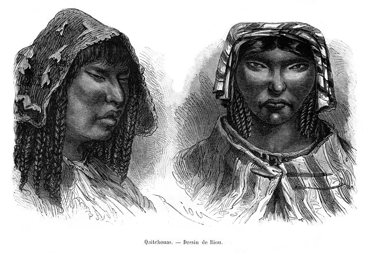 Indiens Quichua, Amérique du Sud, 19ème siècle - Edouard Riou