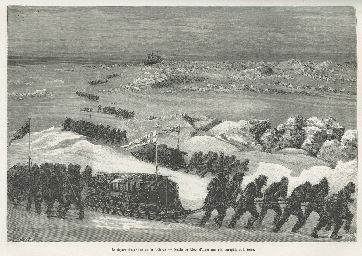 Le départ des traîneaux de l
