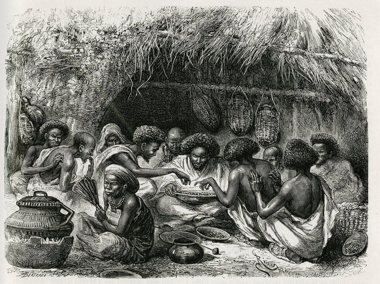 Toilette du café, la femme avec l