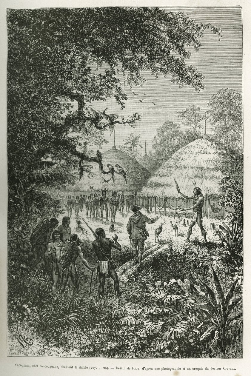 Yacouman, chef Roucouyenne, tribu de Guyane sur les rives de l