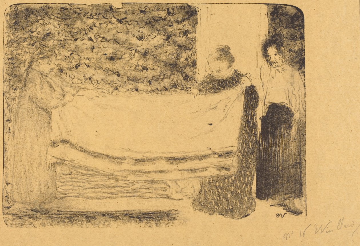 Das Wäschefalten - Edouard Vuillard