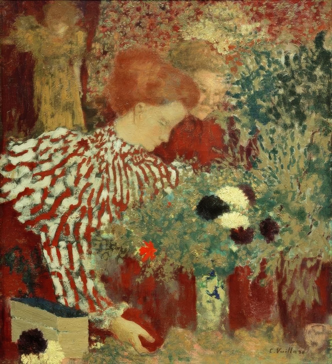 Femme en robe rayée - Edouard Vuillard