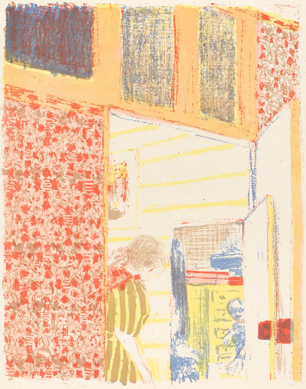 Intérieur aux tentures roses II, vers 1896 publié en 1899 - Edouard Vuillard