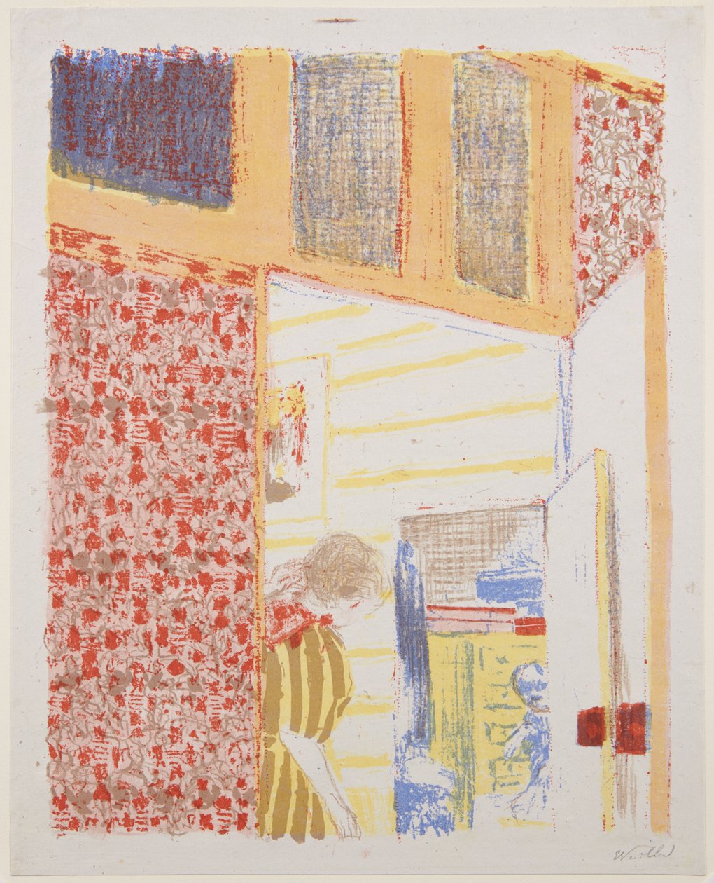 Landschaften und Innenräume: Innenraum mit rosa Tapete III - Edouard Vuillard