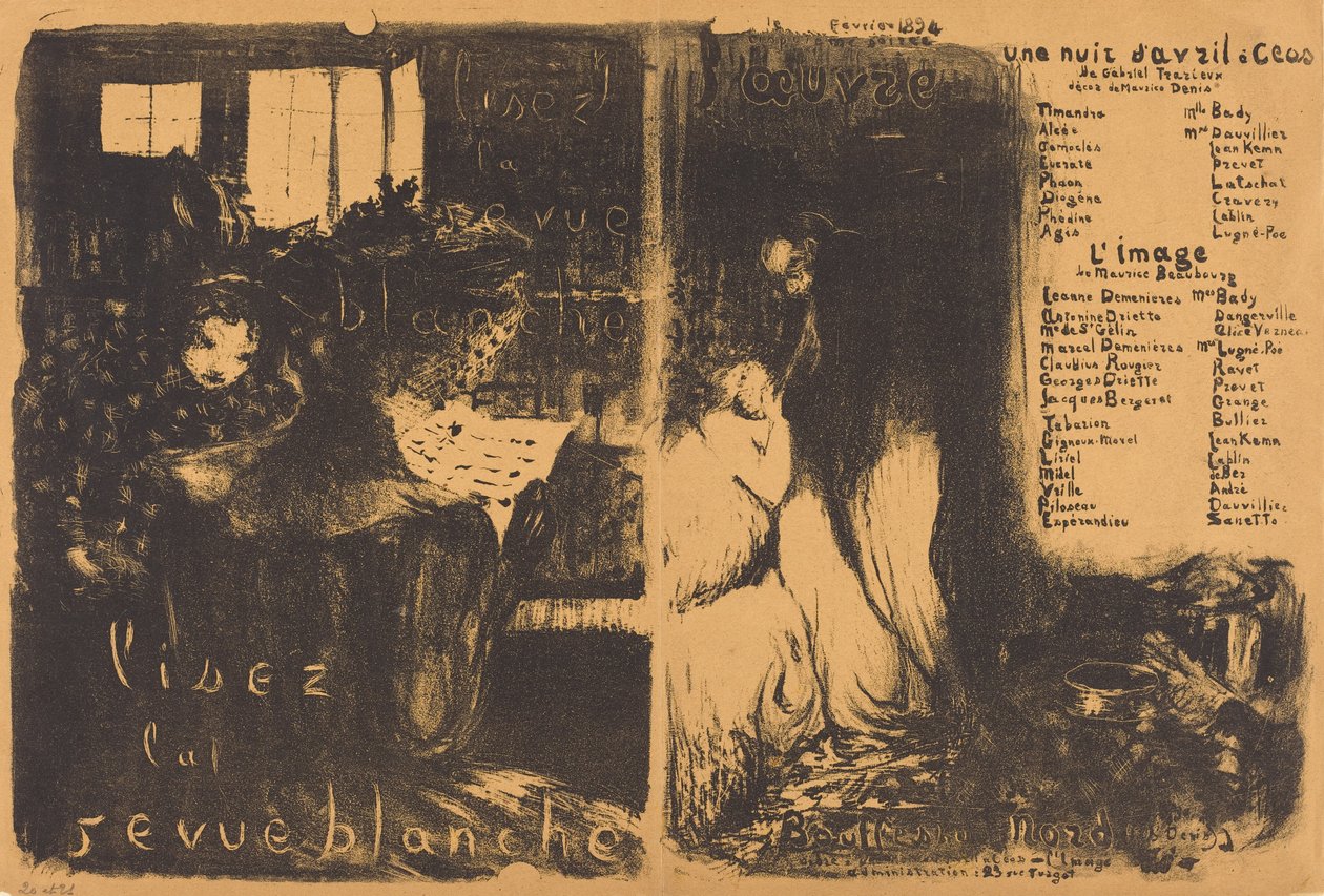 Lisez la revue blanche; Eine Nacht im April Ceos, Das Bild - Edouard Vuillard