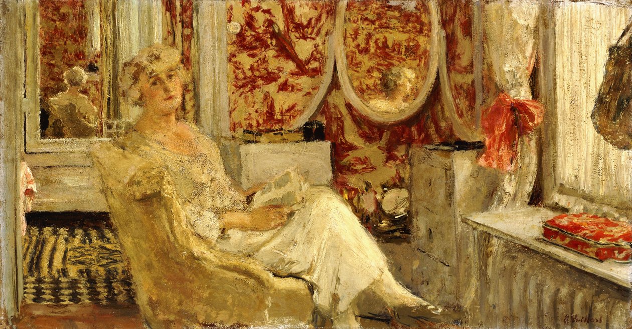Lucy Hessel dans le boudoir à la propriété Cézanne, Vaucresson, 1924 - Edouard Vuillard
