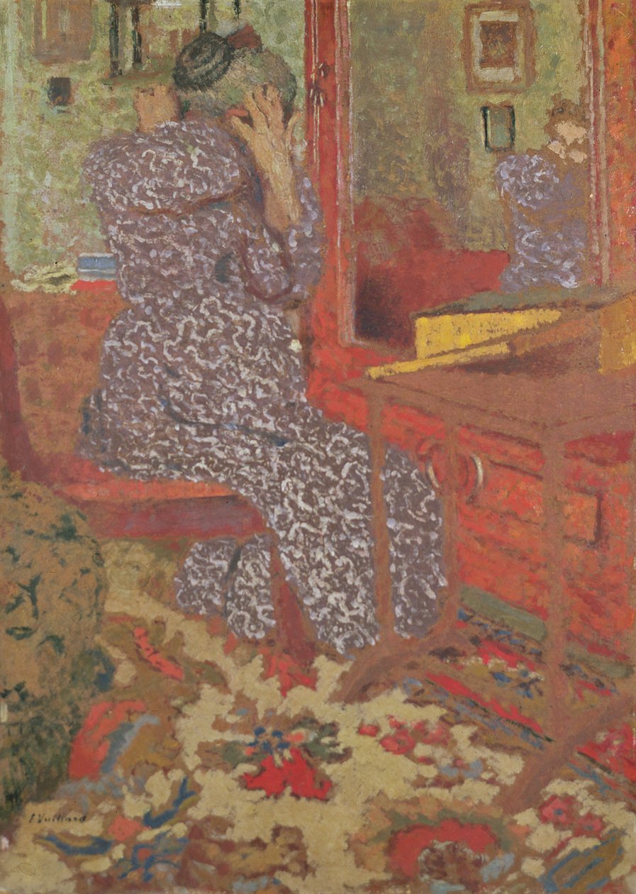Madame Vuillard arrangeant ses cheveux, 1900 - Edouard Vuillard