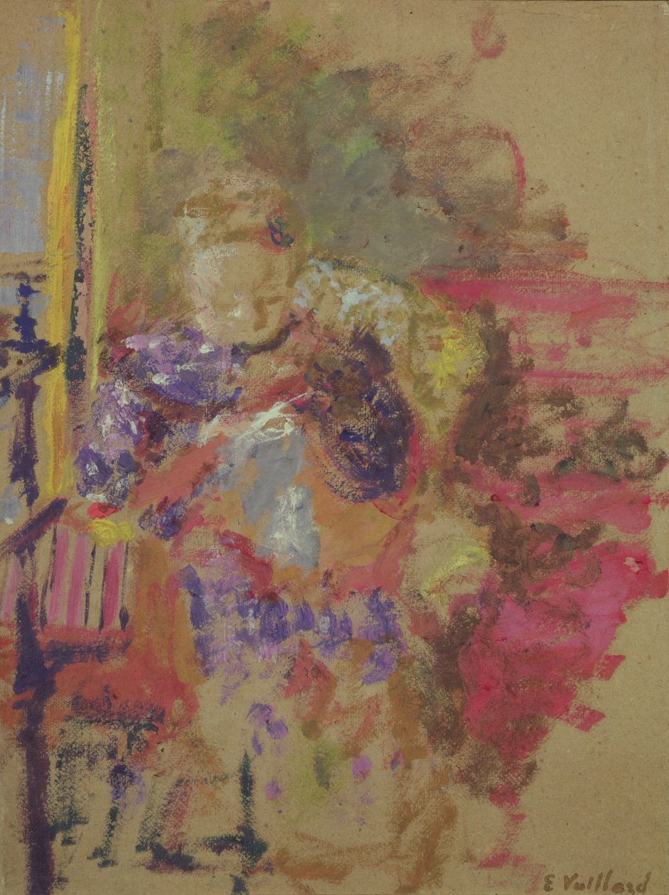 Madame Vuillard cousant, vers 1905 - Edouard Vuillard