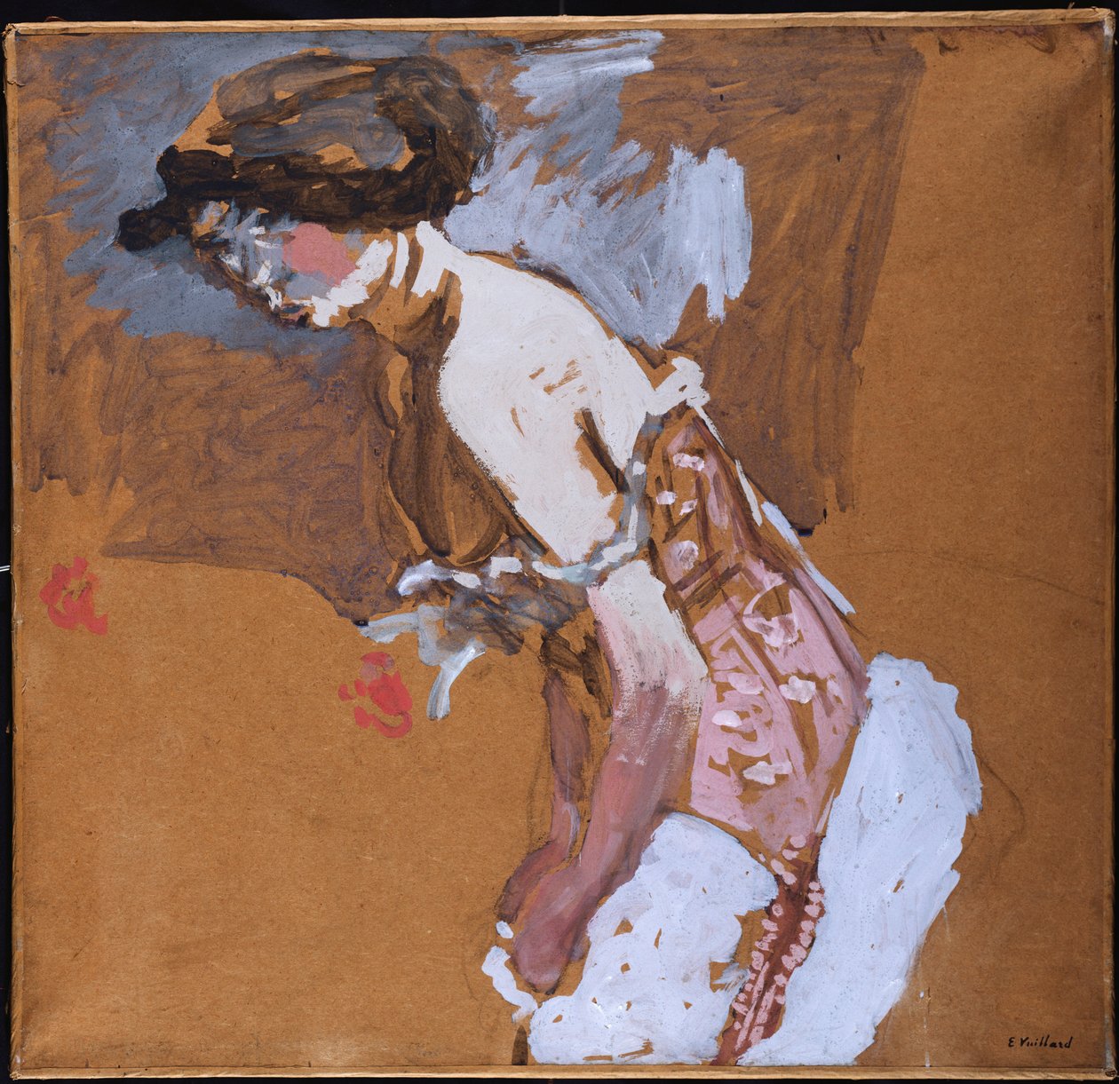 Femme en corset rouge - Edouard Vuillard