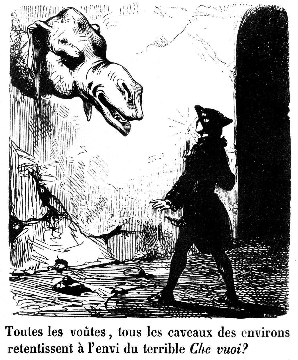Illustration pour le roman "Le Diable amoureux" de Jacques Cazotte - Edouard de Beaumont