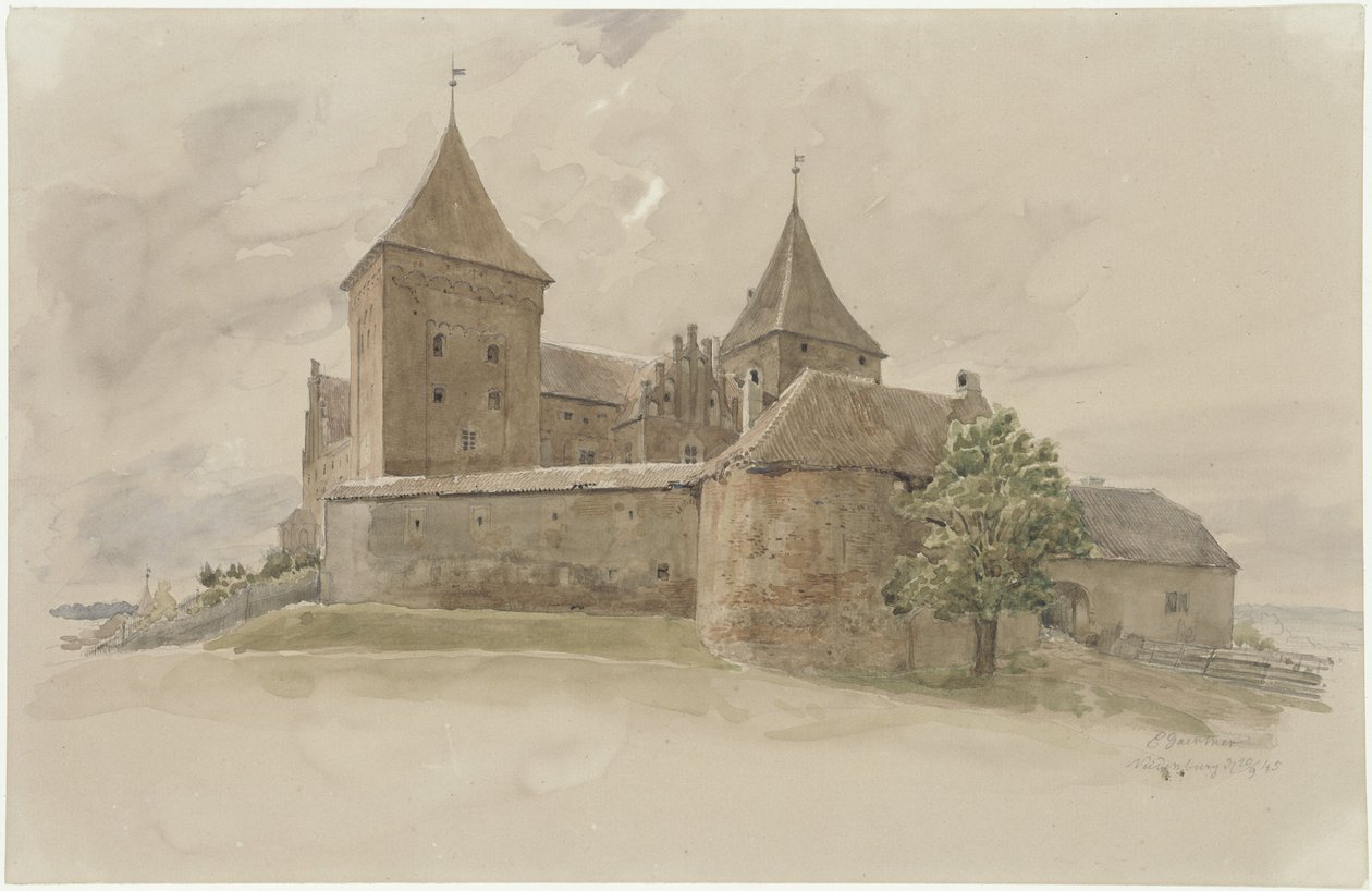 Le château de Neidenburg - Eduard Gaertner