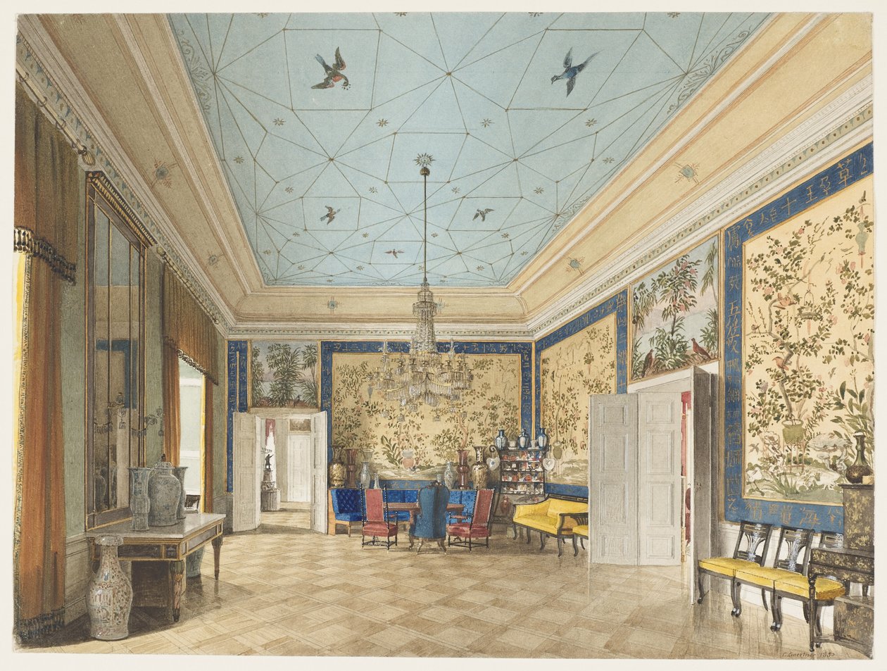 La chambre chinoise du Palais royal, Berlin - Eduard Gaertner