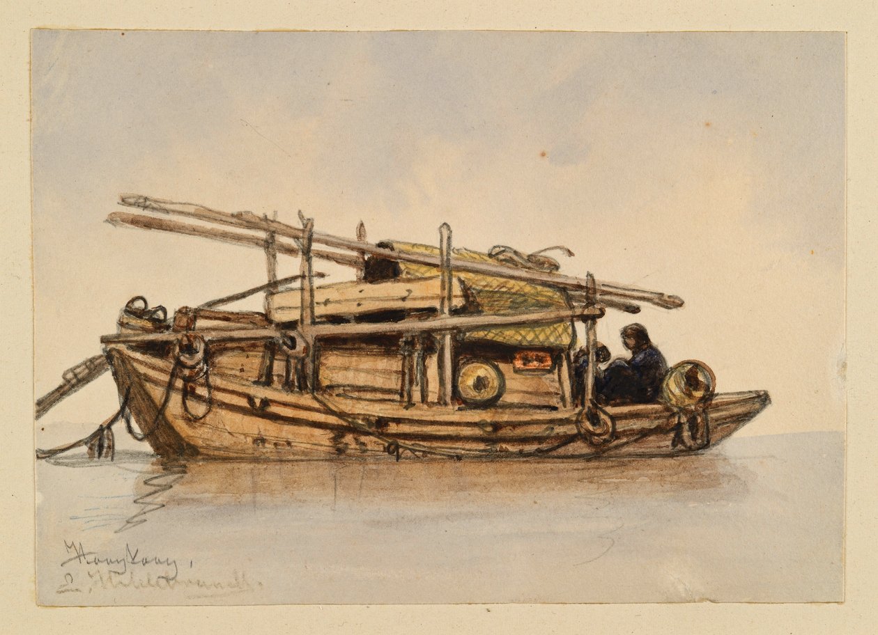 Bateau en provenance de Hong Kong - Eduard Hildebrandt