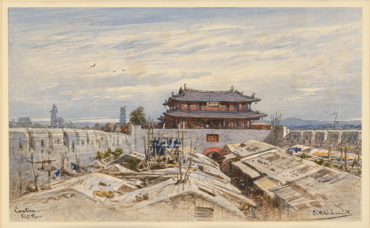 Porte Sud à Canton - Eduard Hildebrandt