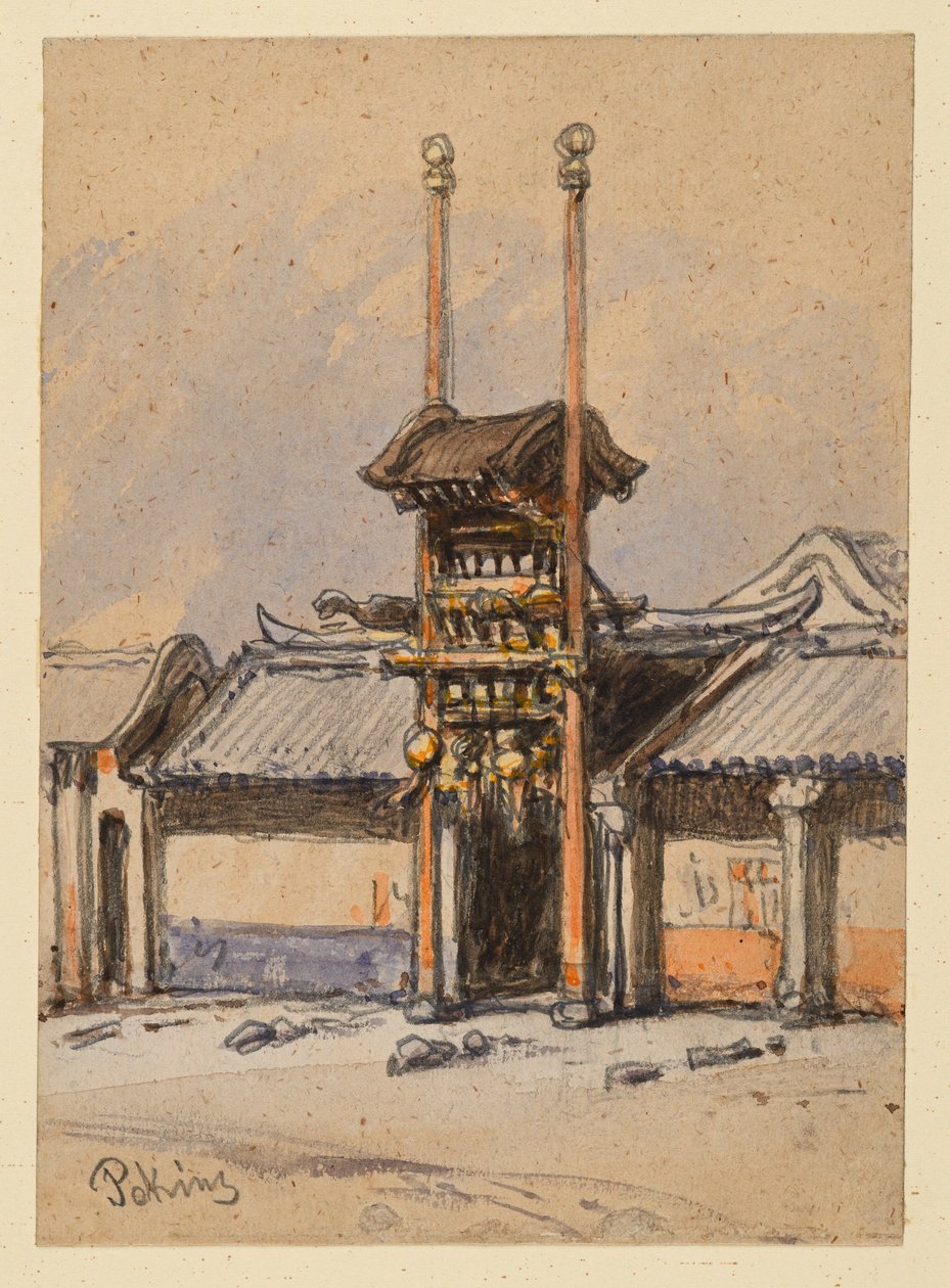 Théâtre à Pékin. Portail d