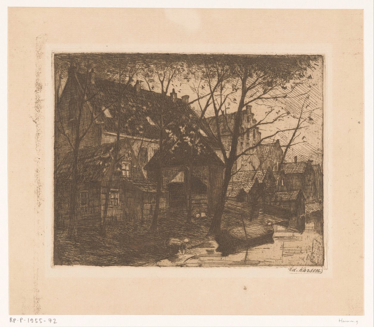 Arrière des maisons le long de l