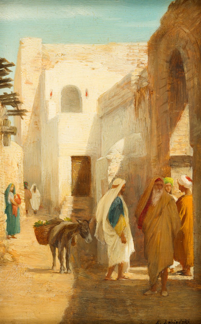 Scène de rue orientale - Eduard Lebiedzki