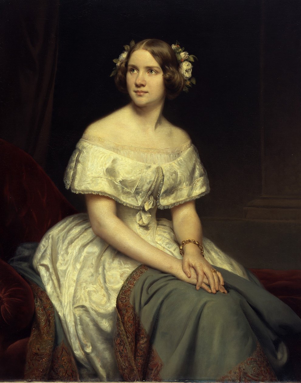 French : Portrait de la chanteuse Jenny Lind - Eduard Magnus