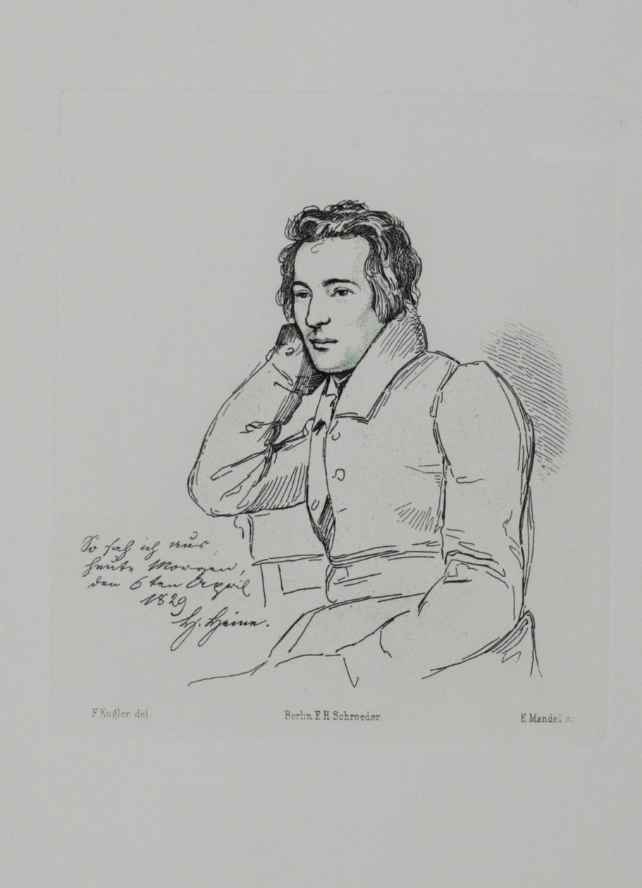 Portrait du poète Heinrich Heine 1797-1856 d
