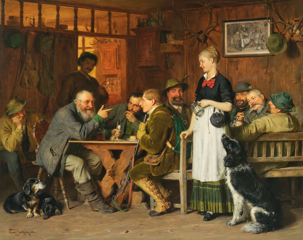 Eduard Grützner Le chasseur du dimanche 1880 - Eduard von Grutzner