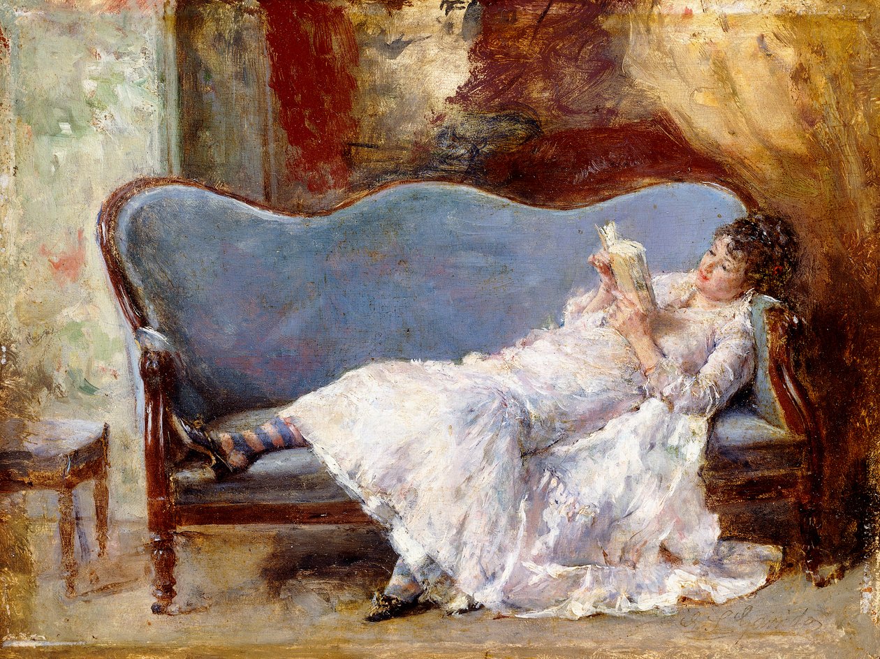 Une Dame Lisant - Eduardo-Leon Garrido