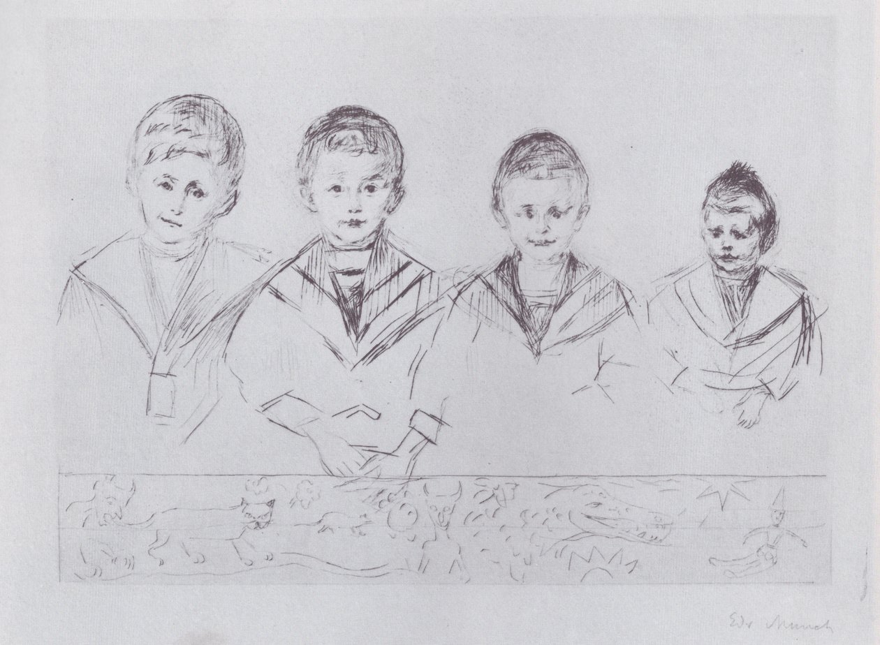 Les quatre fils du Dr. Linde - Edvard Munch