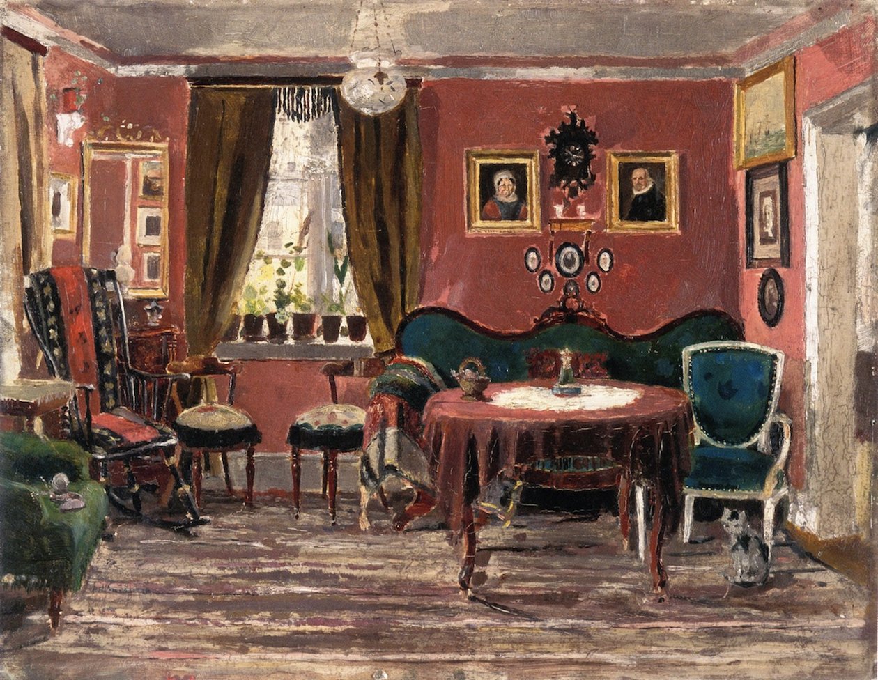 Le salon des demoiselles Munch à Pilestredet 61 (1881) - Edvard Munch