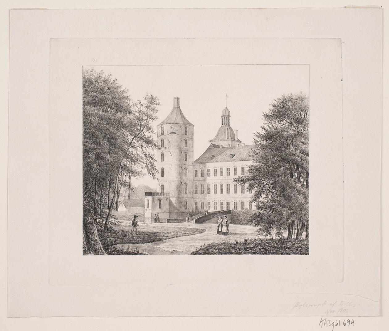 Vallø vu du jardin - Edvard Fortling