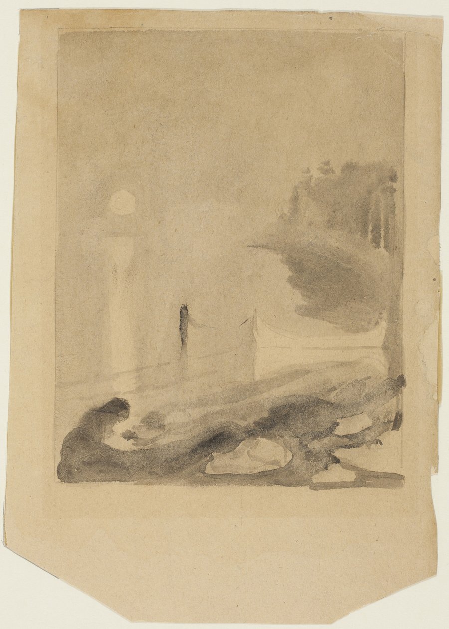 Un bateau attaché à un quai, 1892 - Edvard Munch