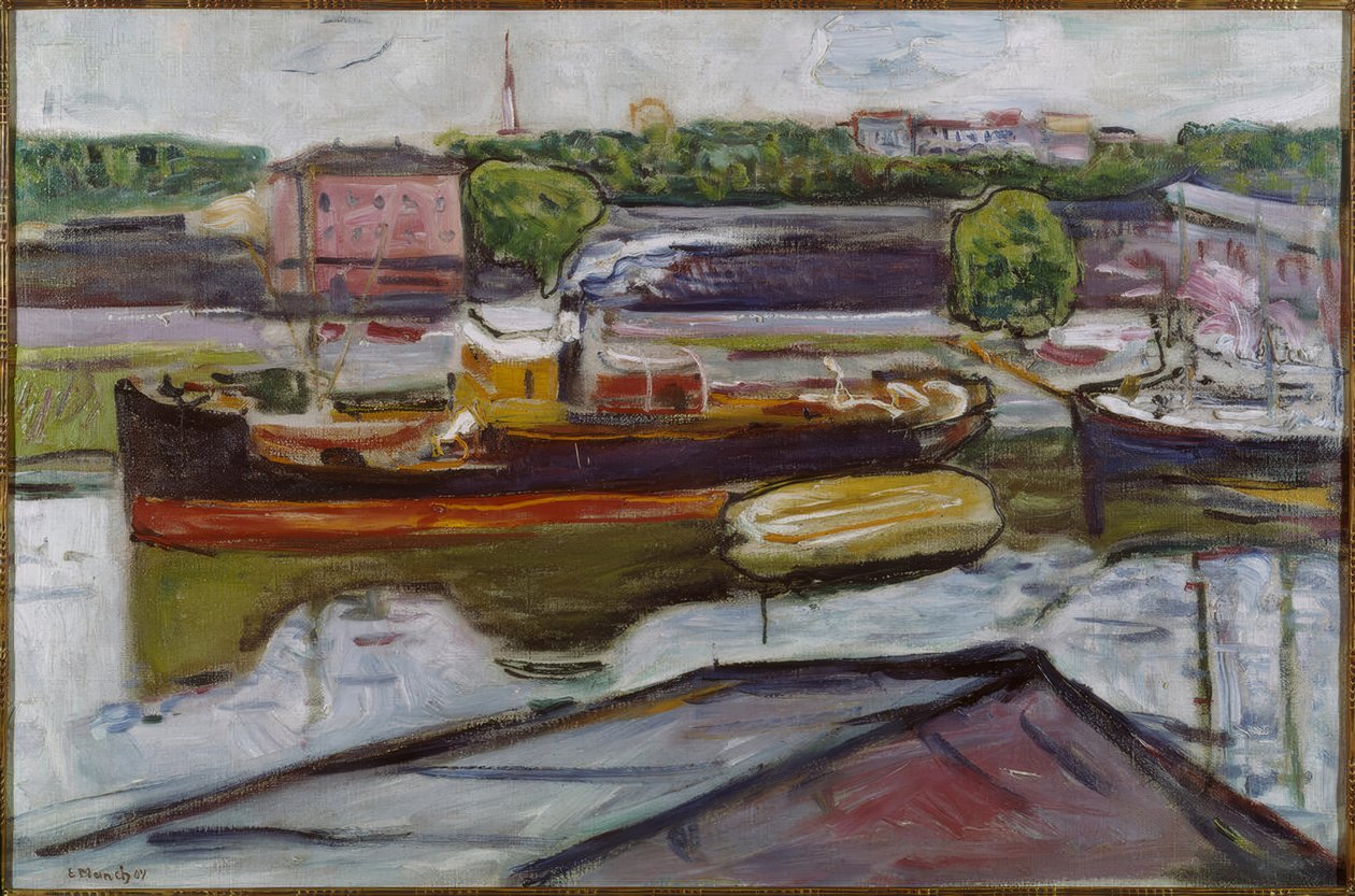 Sur la Trave à Lübeck - Edvard Munch