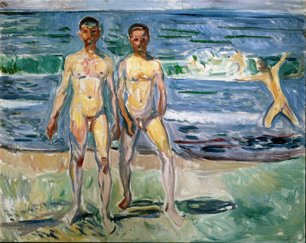 Baigneurs par Edvard Munch (1863-1944) 1940-1942 - Edvard Munch
