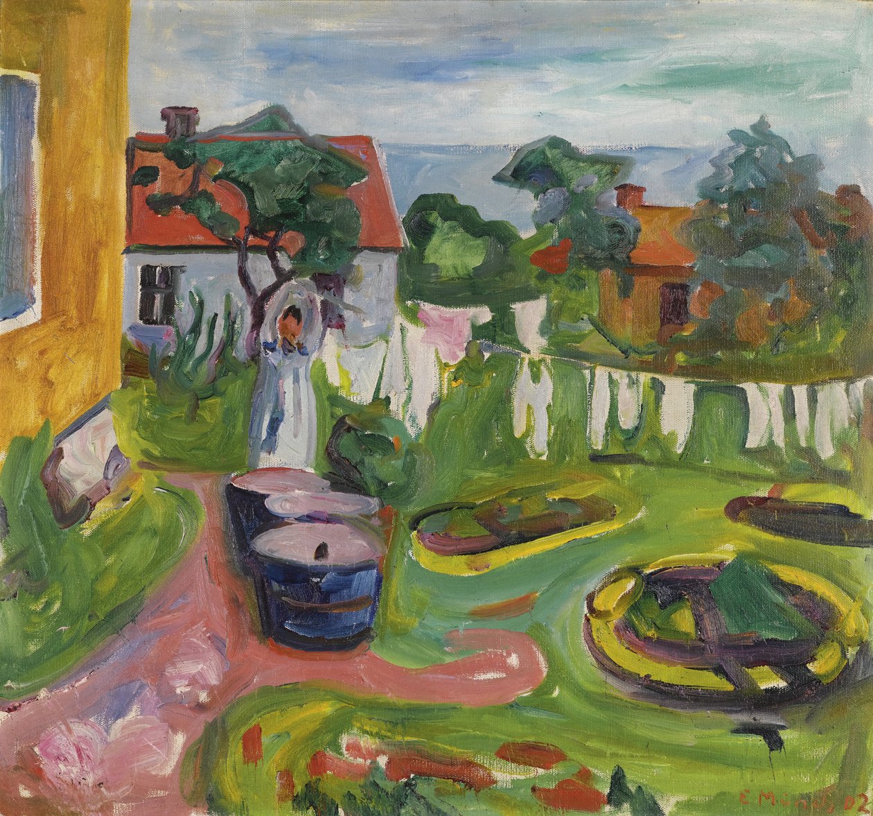 Vêtements sur une corde à Asgardstrand - Edvard Munch
