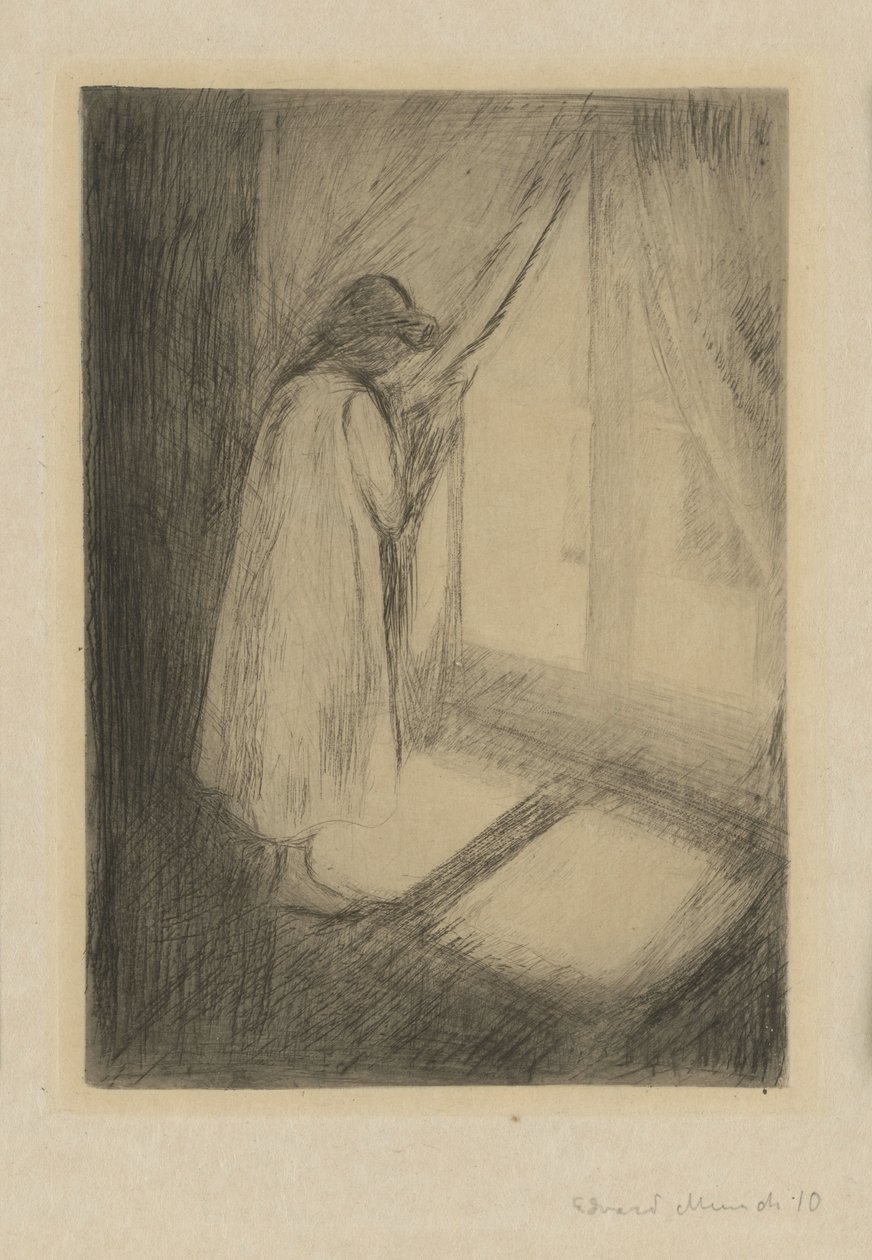 La jeune fille à la fenêtre - Edvard Munch