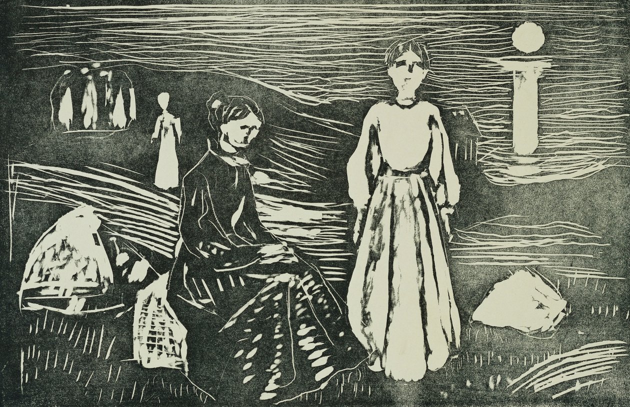 Femmes sur la plage en été (SSH. 339) - Edvard Munch