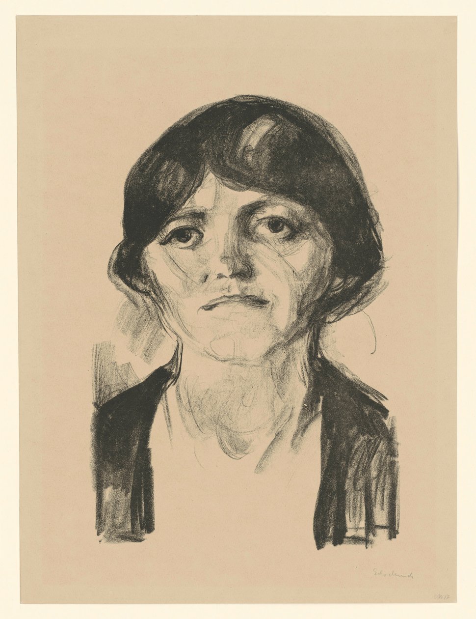 Tête de femme - Edvard Munch