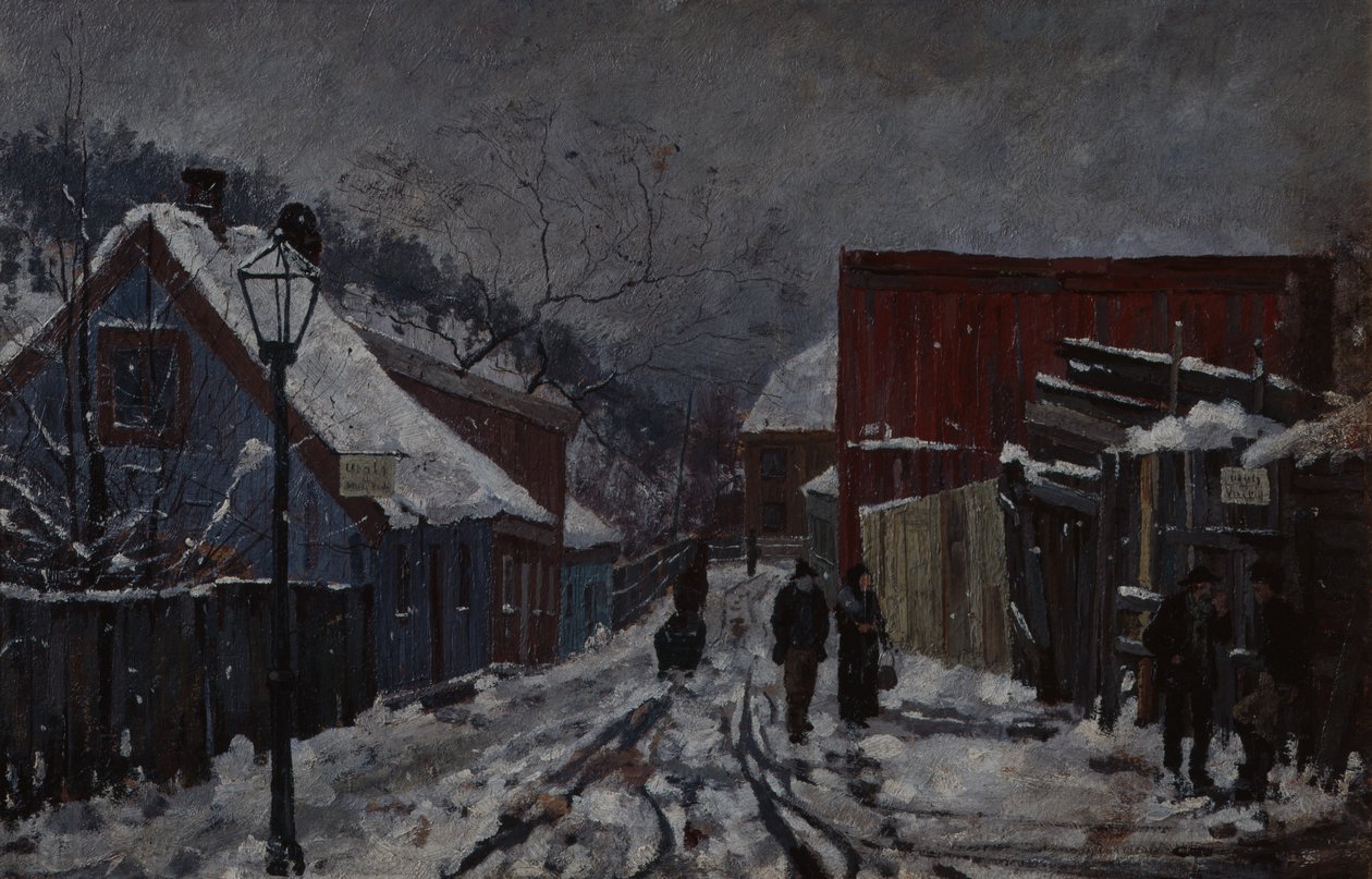 Depuis la rue Saxegaards - Edvard Munch