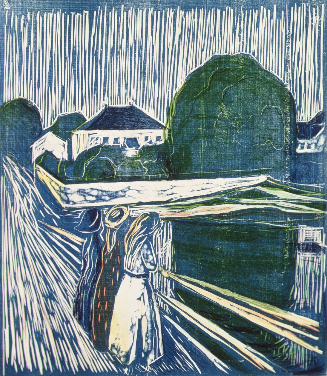 Filles sur un pont - Edvard Munch