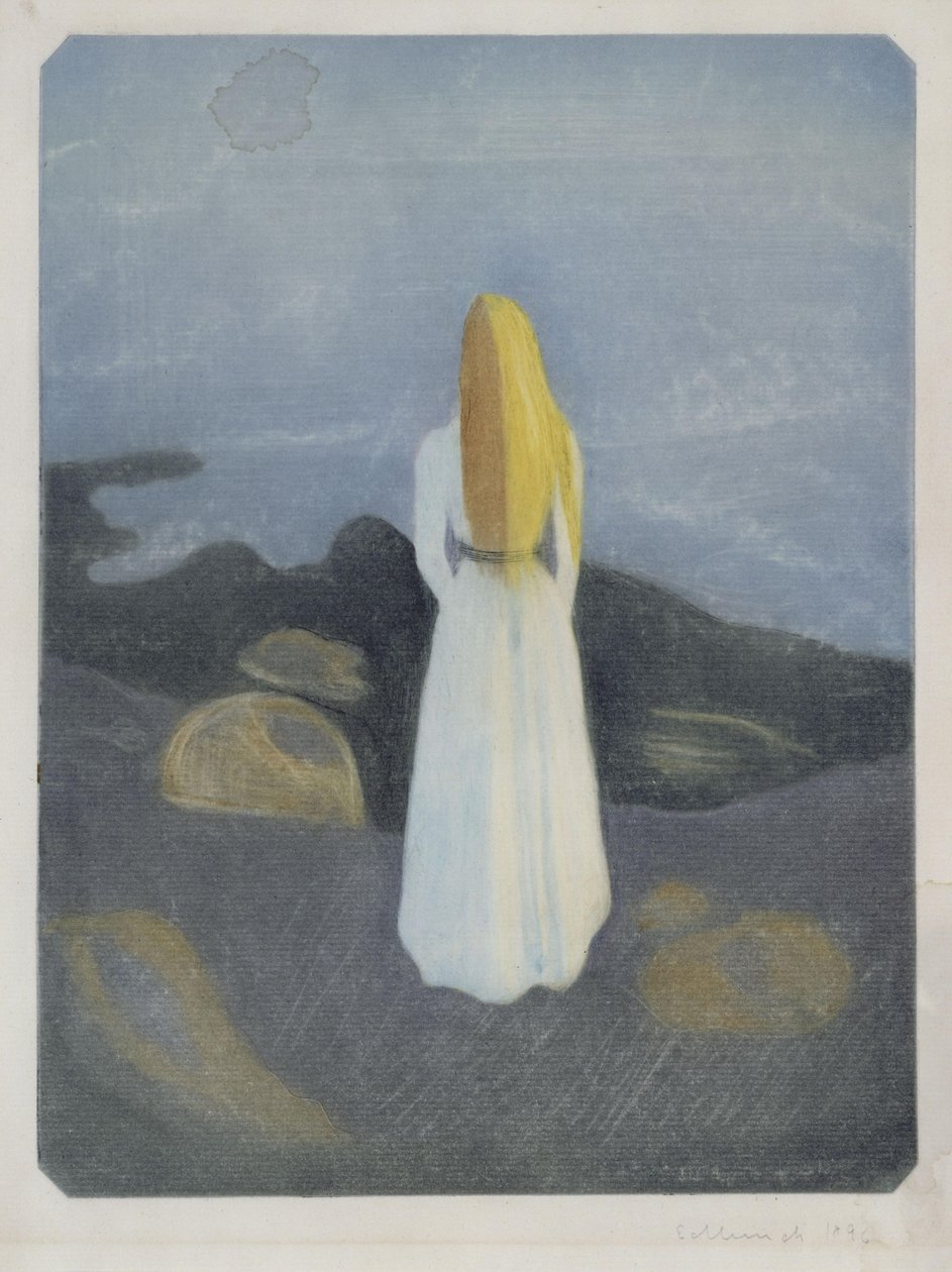 Jeune femme sur la plage (La solitaire) - Edvard Munch