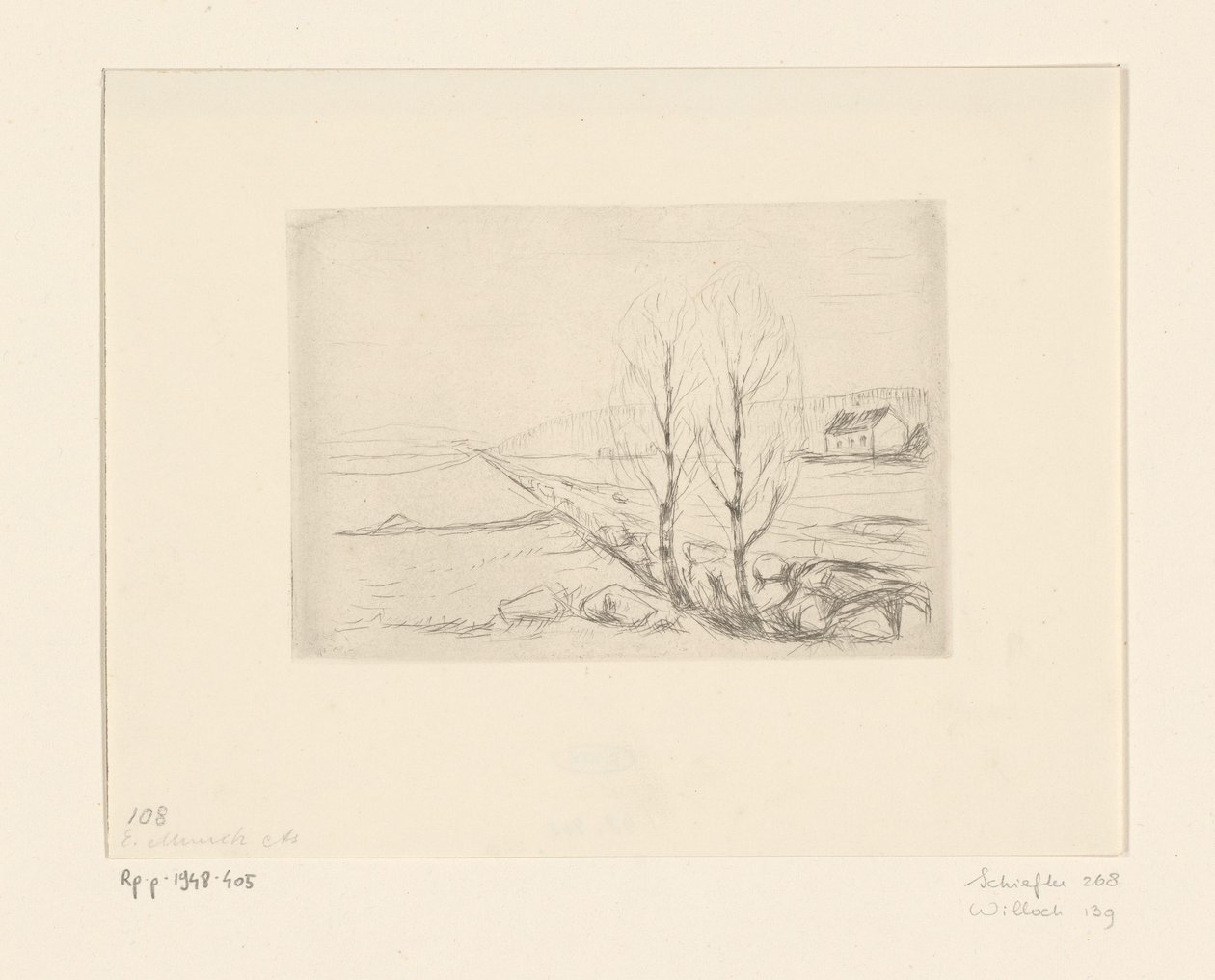 Paysage avec maison - Edvard Munch