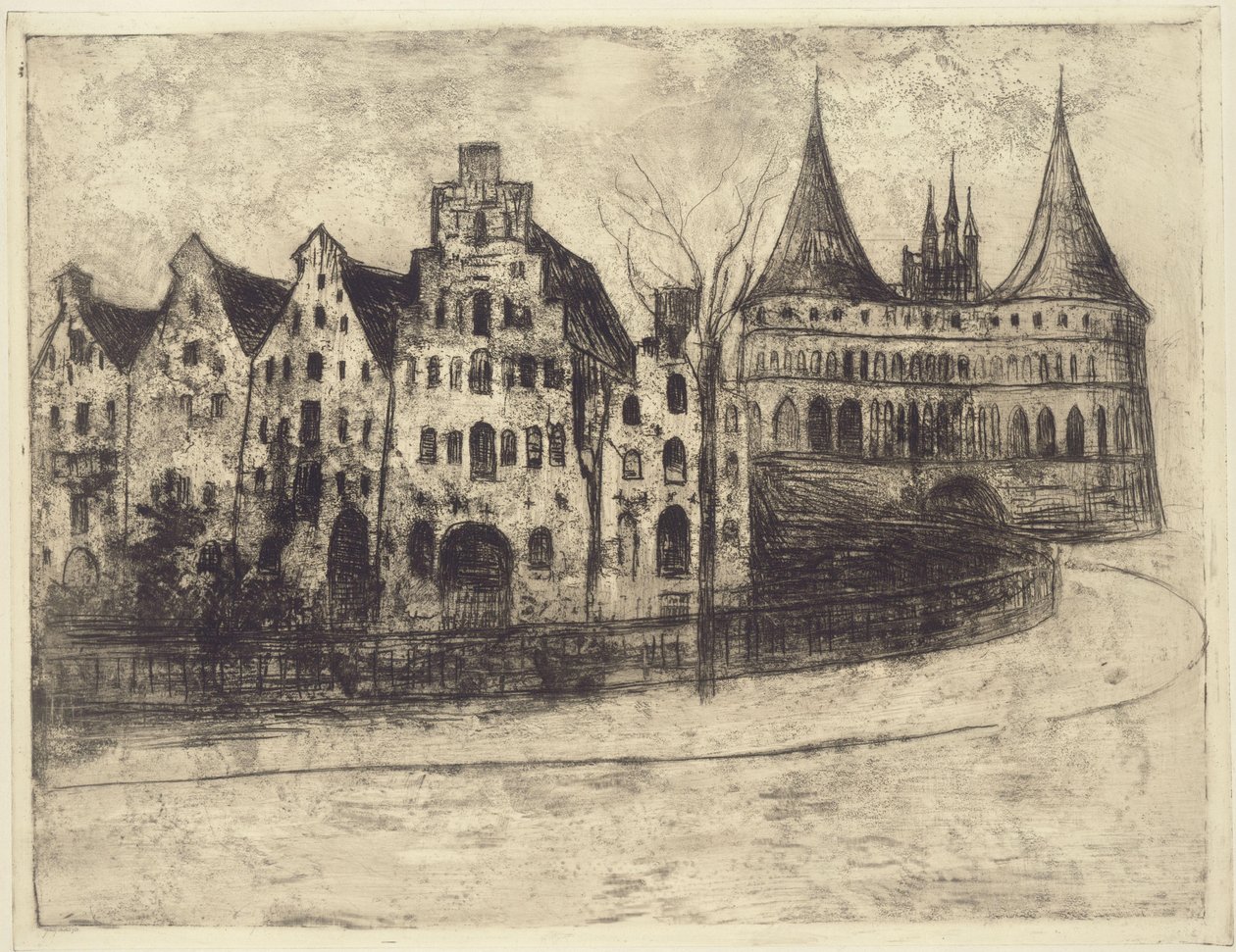 Lübeck (la porte de Holsten) - Edvard Munch