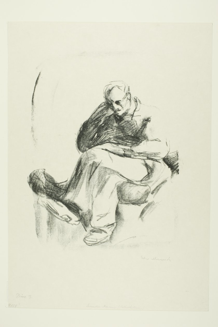 Homme assis - Edvard Munch