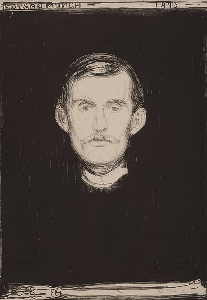 Autoportrait. 1895 - Edvard Munch