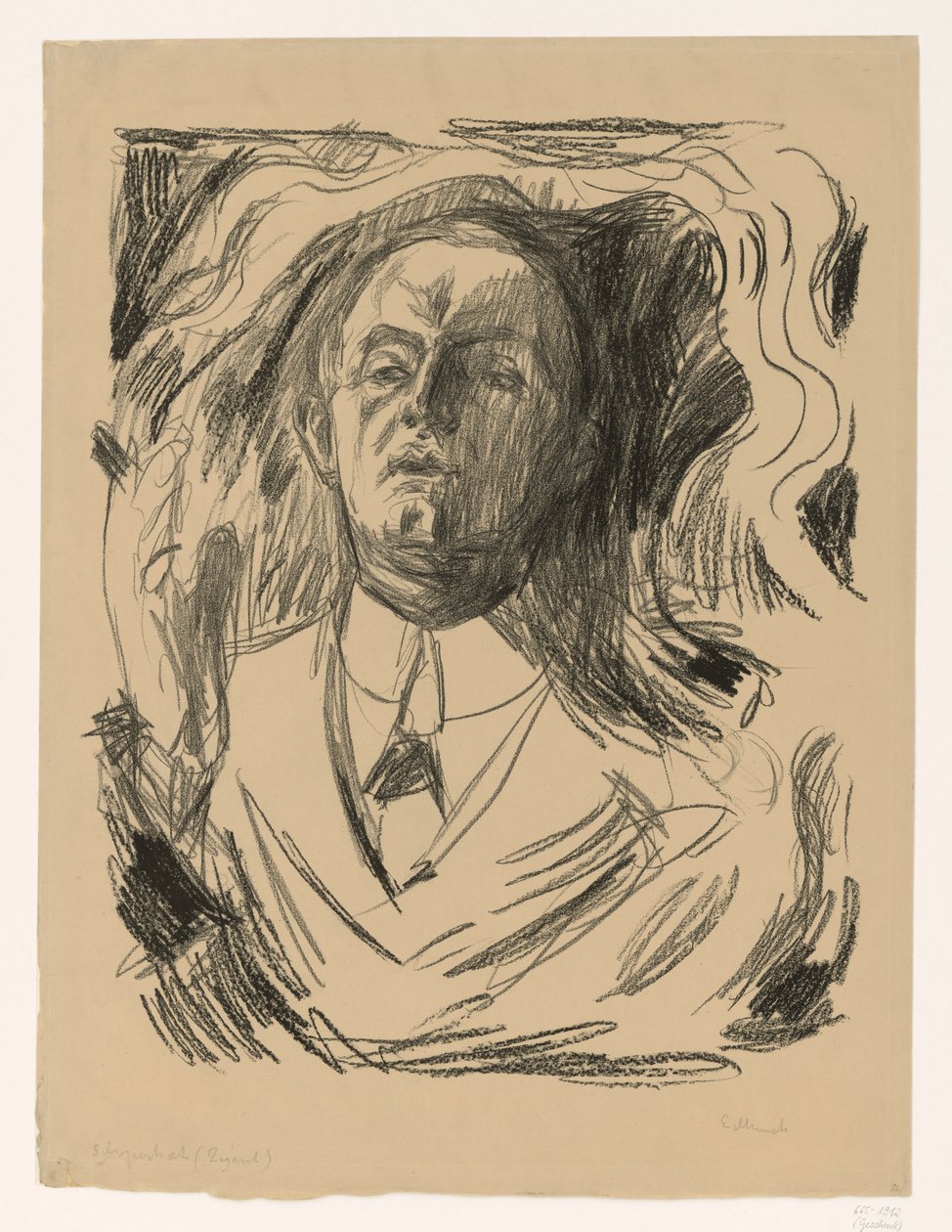 Autoportrait à la cigarette - Edvard Munch