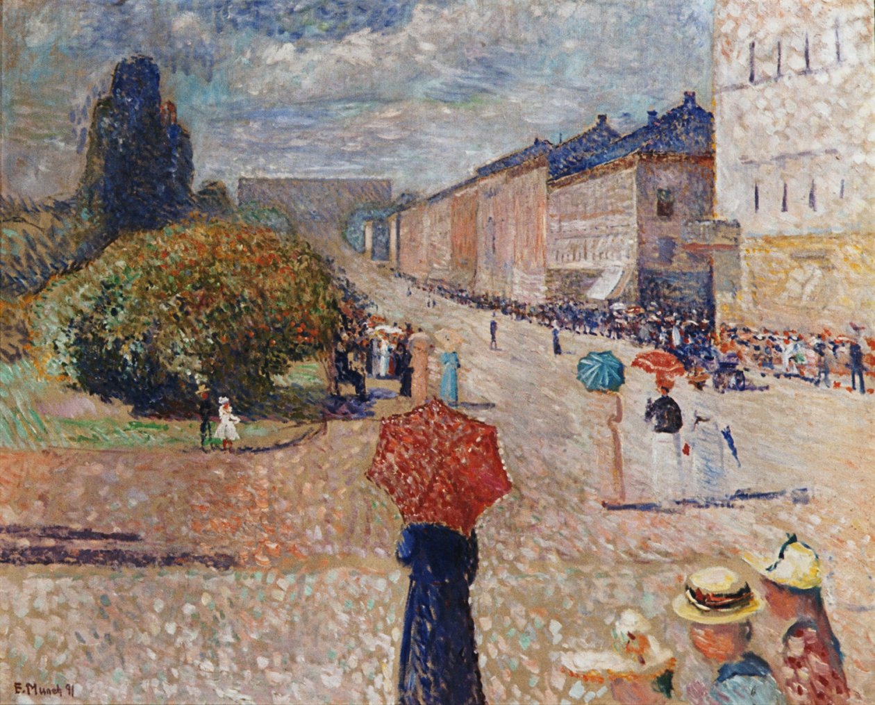 Jour de printemps sur la rue Karl Johan - Edvard Munch