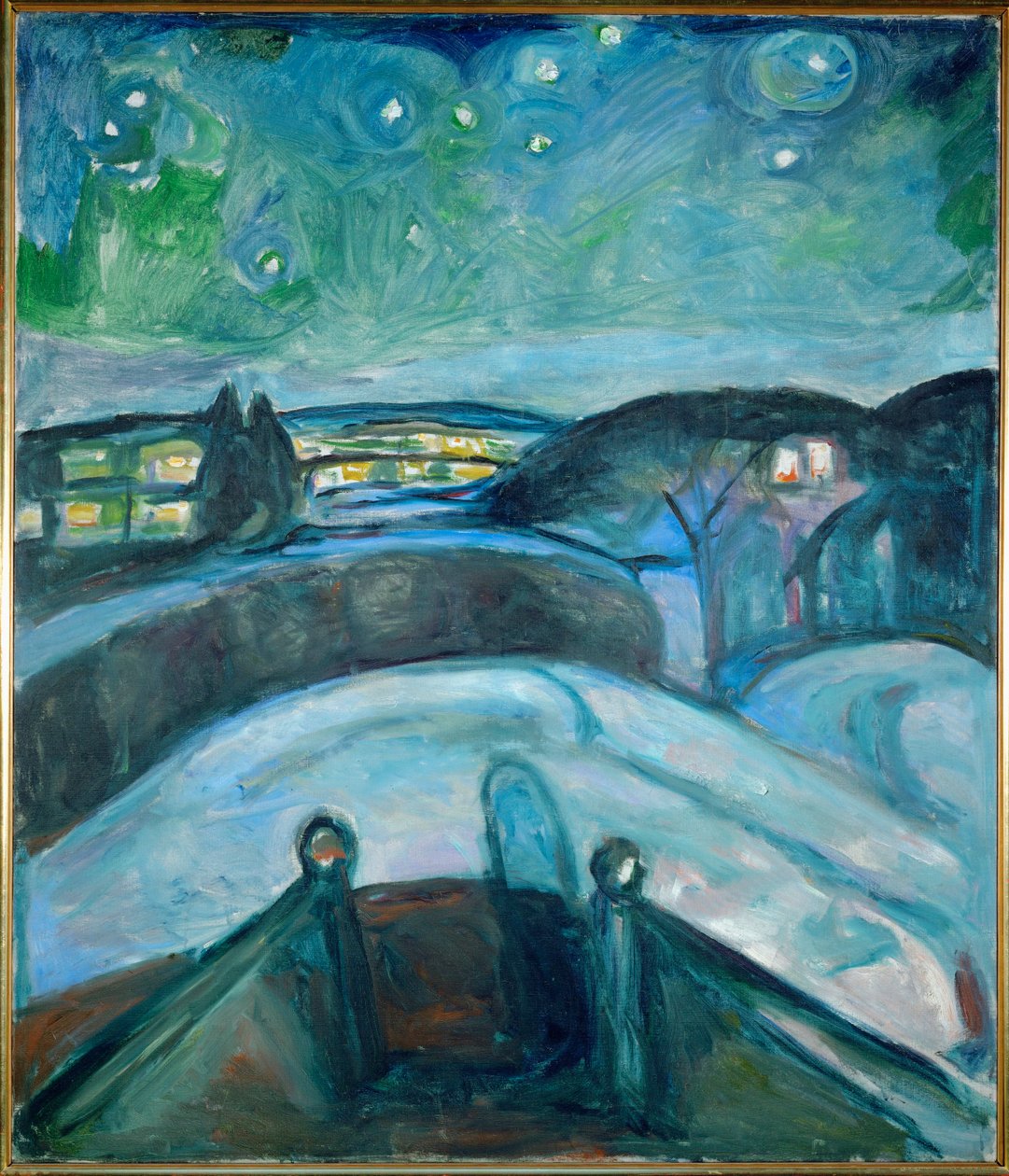 Nuit étoilée, Ekely (peinture sur toile) - Edvard Munch