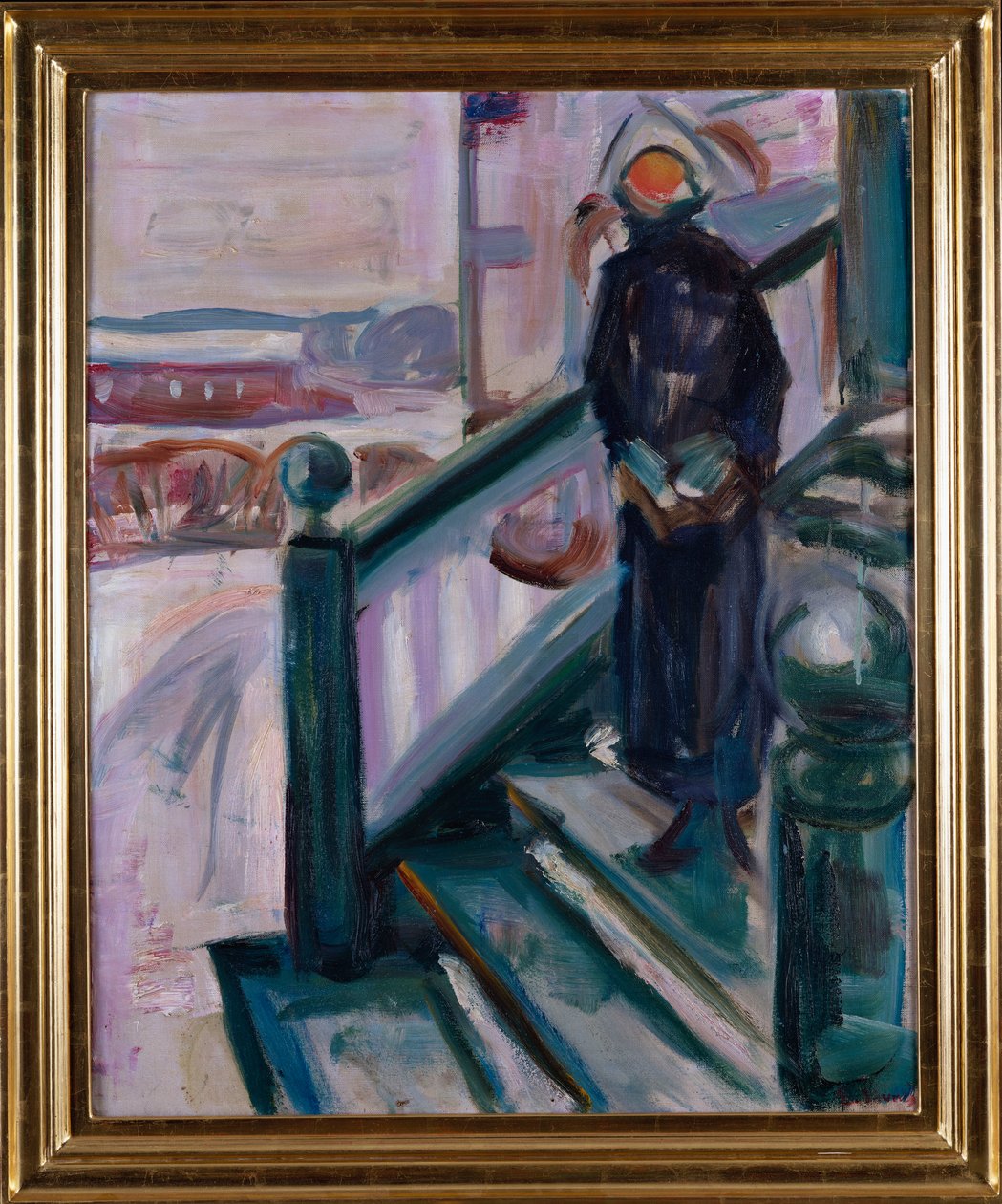 Femme sur la véranda - Edvard Munch