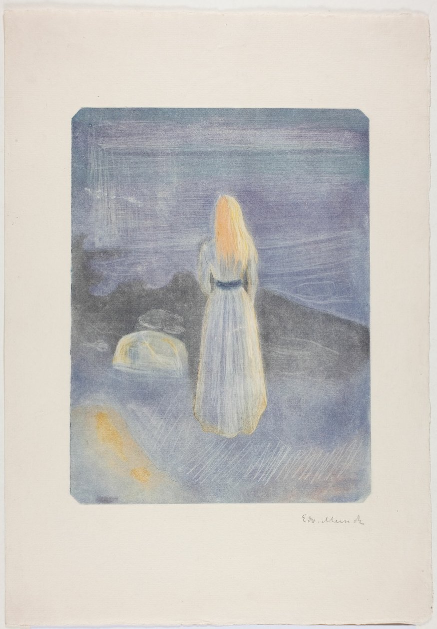 Jeune femme sur la plage - Edvard Munch