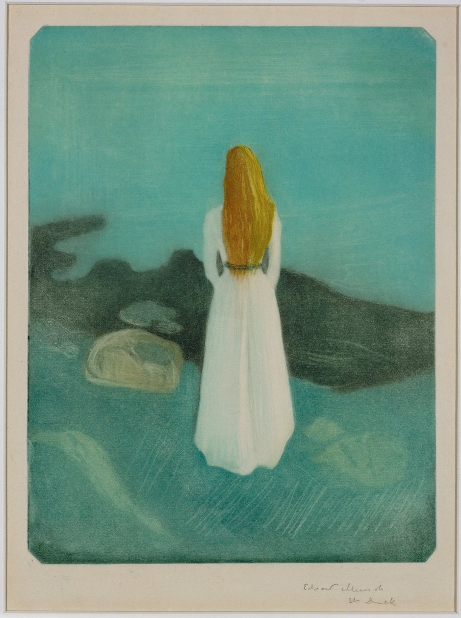 Jeune femme au bord de la mer - Edvard Munch